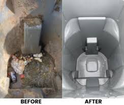 Before: dirty, stained bin